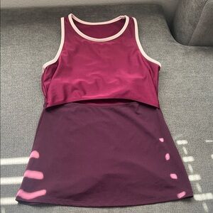 Fabletics Burgundy Crop Top